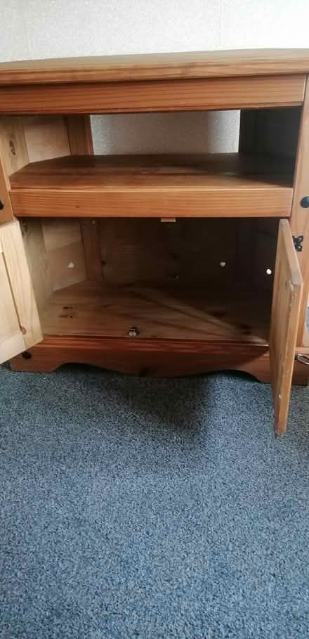 Photo of free Pine tv corner unit (Easthampstead RG12) #1