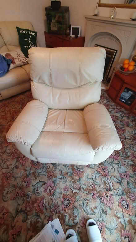 Photo of free 2 x Leather Manual Recliner Arm Chairs (Lords Wood ME5) #2
