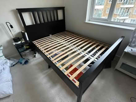 Photo of free IKEA double bed frame - good condition with a few scrapes (Kew TW9) #1