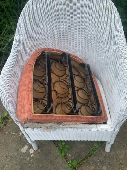 Photo of free Shabby chic Lloyd Loom chair (Otterton) #3