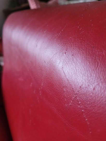 Photo of free Red leather swivel/rocker chair (Farnham Royal SL2) #3