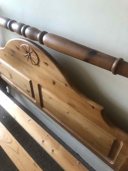 Photo of free Antique pine bed 5foot wide - S5 (S5) #3