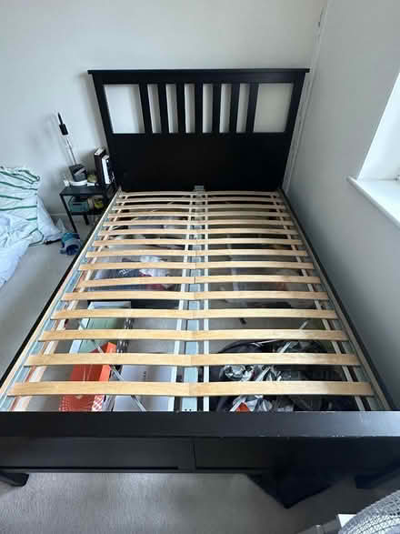 Photo of free IKEA double bed frame - good condition with a few scrapes (Kew TW9) #2