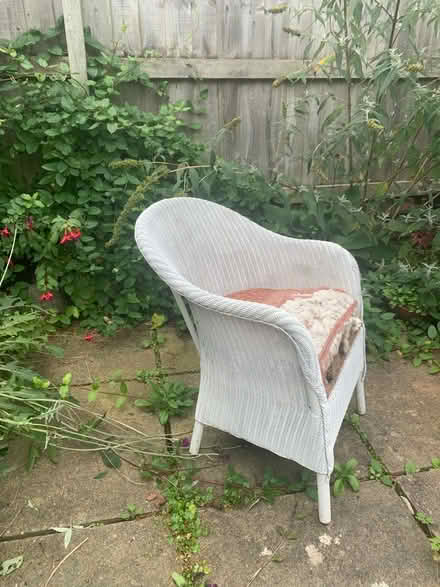 Photo of free Shabby chic Lloyd Loom chair (Otterton) #2
