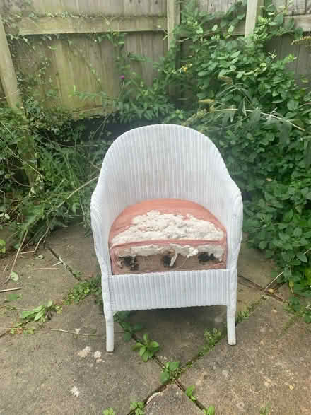 Photo of free Shabby chic Lloyd Loom chair (Otterton) #1