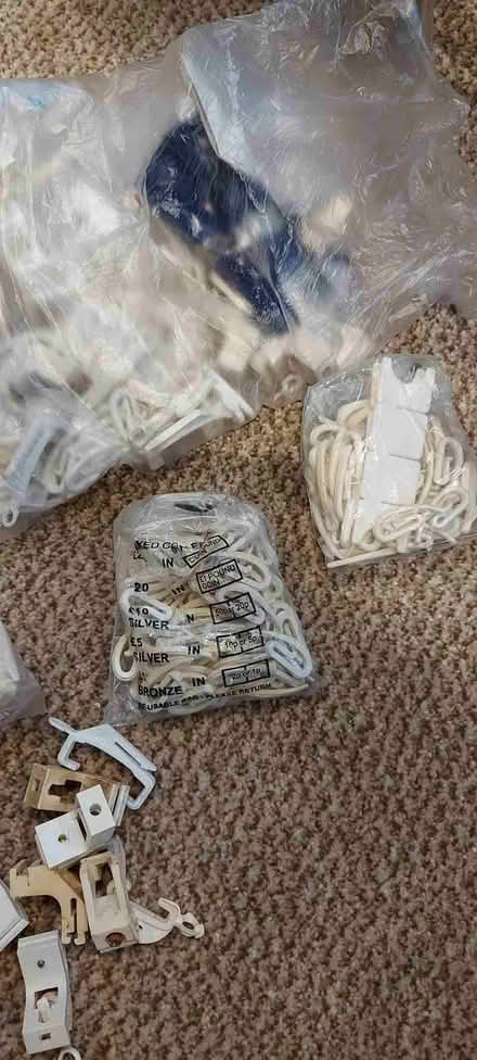 Photo of free Assorted curtain rail hooks / ends (Pokesdown BH6) #2