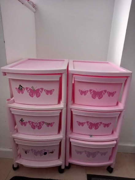 Photo of free Two pink 3-drawer unit Keynsham bs31 (Bath & North East Somerset) #1