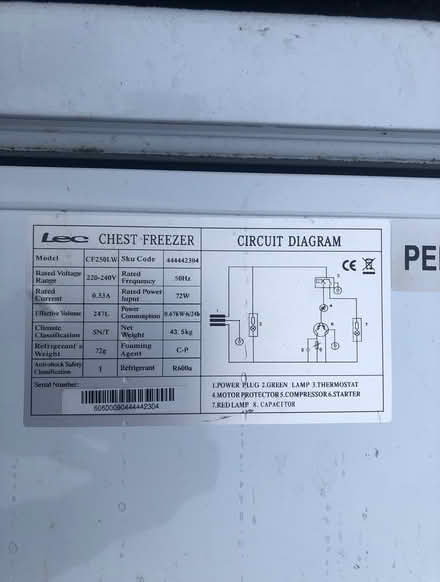 Photo of free Lec chest freezer good condition (S5) #4