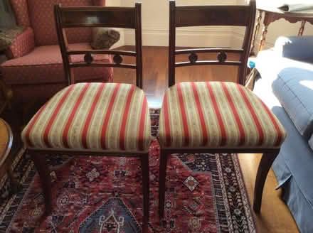 Photo of free 2 antique dining chairs (Mitcham's Corner CB4) #1