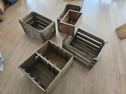 Photo of free antique wood boxes (West Seattle) #1