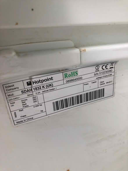 Photo of free Tall Fridge 6ft high Hotpoint (S5) #1