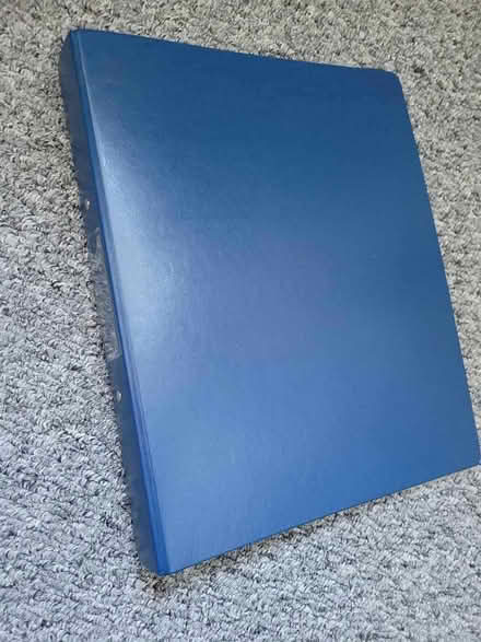 Photo of free Blue lever arch folder with plastic sleeves (Morley LS27) #1