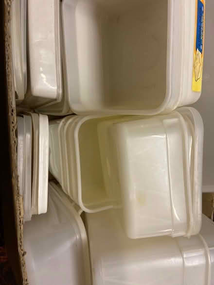 Photo of free Box full plastic tubs 4 storage (BL3) #2