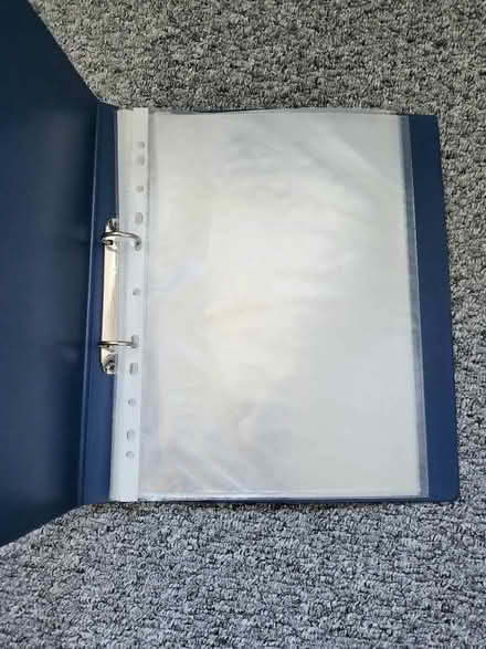 Photo of free Blue lever arch folder with plastic sleeves (Morley LS27) #2