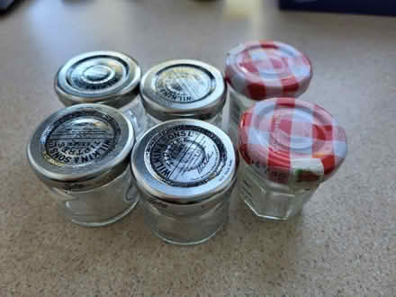 Photo of free 6 x mini glass jam jars (Morley LS27) #1