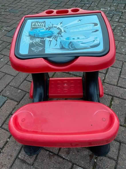 Photo of free Children’s plastic McQueen desk. (Bexhill TN39) #1