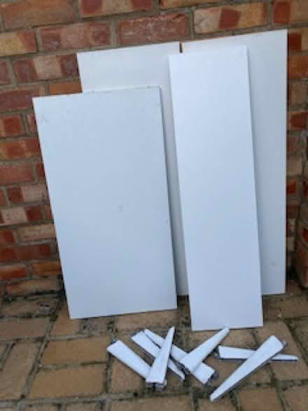Photo of free 4 white contiboards + 7 support brackets (Mitcham's Corner CB4) #1