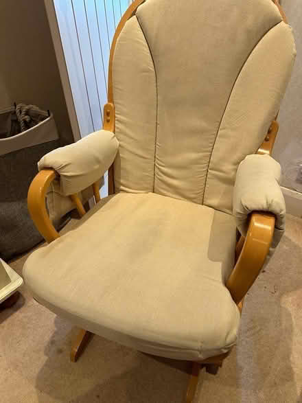 Photo of free Nursing rocking chair & foot stall (Worcester Park) #1