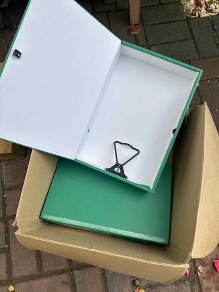 Photo of free Two green A4 paper folder boxes (Coney Hall BR4) #1