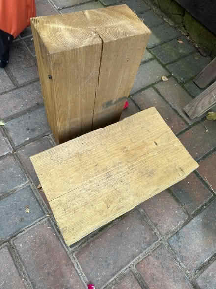 Photo of free Two pieces of sleeper about 40cm ideal for garden steps (Coney Hall BR4) #1