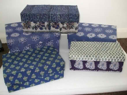 Photo of free Fabric covered shoe boxes Set B (Orton CA10) #2