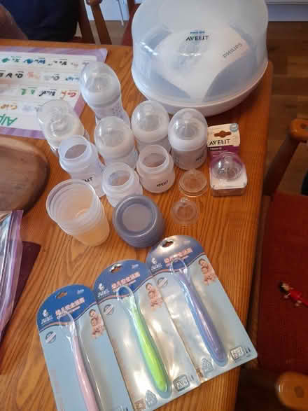Photo of free Baby bottles, steam cleaner, spoons (South Croydon) #1