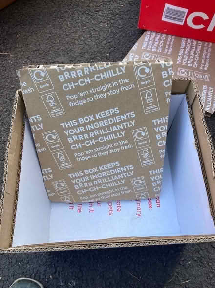 Photo of free 6 excellent cardboard insulated boxes… , used by Gusto. (Crowborough Warren TN6) #3