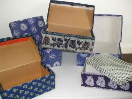 Photo of free Fabric covered shoe boxes Set B (Orton CA10) #1