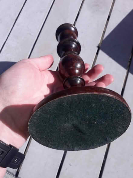 Photo of free Single wood candle holder (Popley RG24) #2
