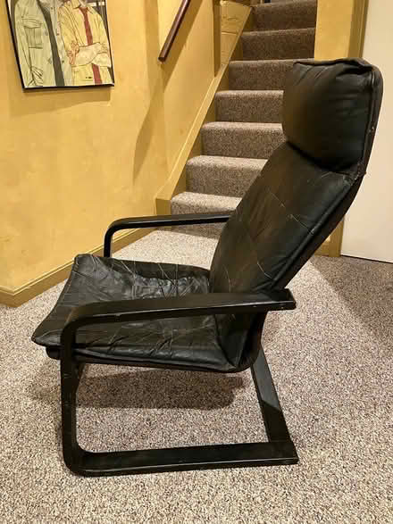 Photo of free Ikea leather "Poang" chair (near Rt 7 and Beulah Rd) #3