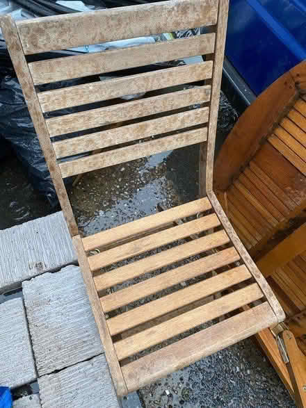 Photo of free Outdoor wooden table and 4 chairs (Stalybridge SK15) #2