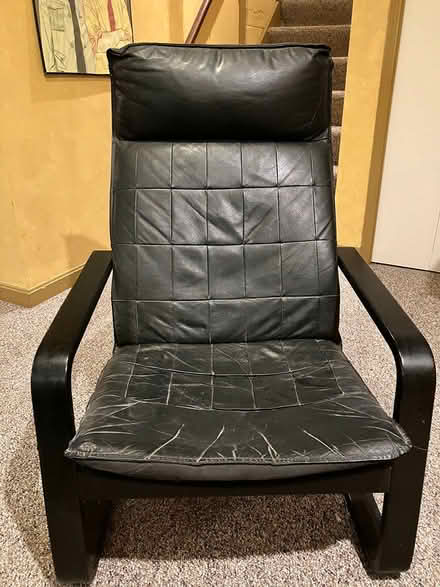 Photo of free Ikea leather "Poang" chair (near Rt 7 and Beulah Rd) #2