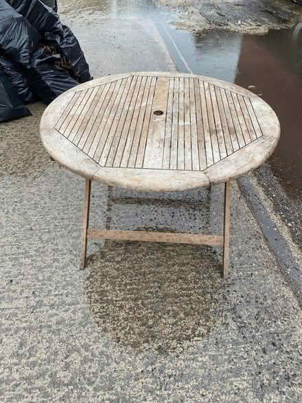 Photo of free Outdoor wooden table and 4 chairs (Stalybridge SK15) #1