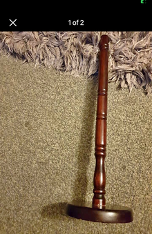 Photo of Dark wooden kitchen roll holder (Spondon Derby) #1