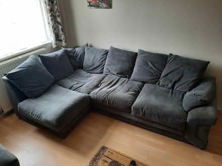 Photo of free Corner Couch & Footstool (EH17 Gilmerton) #1