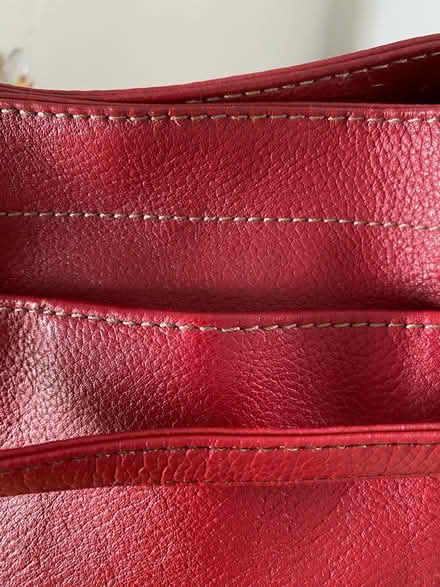 Photo of free Red leather handbag (Surbiton KT6) #2