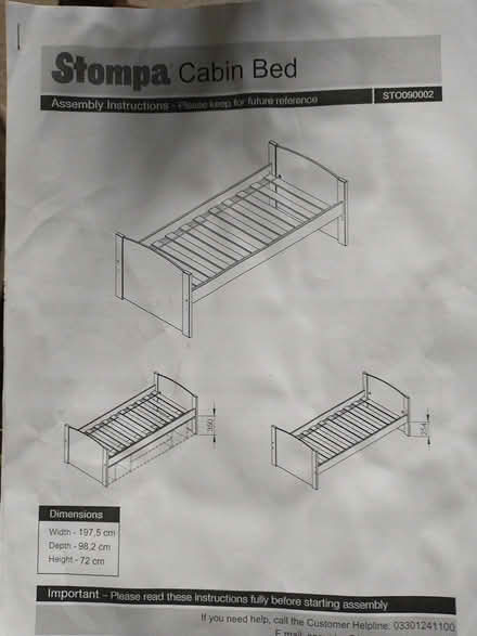 Photo of free Stompa single bed (OX11 Didcot) #4