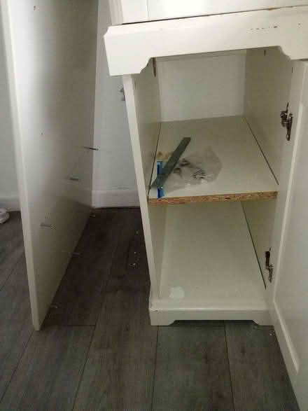 Photo of free White Table with leg storage unit (Cheltenham) #3