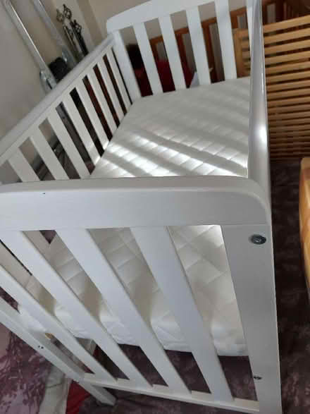 Photo of free Compact cot and mattress ideal for small spaces (Upton-upon-Severn WR8) #1