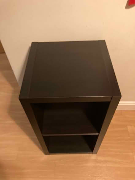 Photo of free Black-brown Shelving unit, 2 tier, IKEA Kalax (Balham SW17) #1