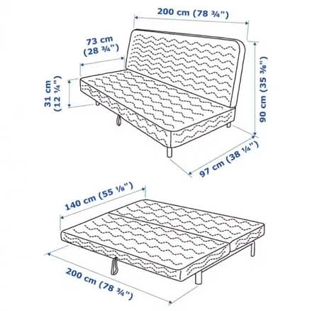 Photo of free 3 seater IKEA sofa bed, opens to double bed, beige cover (Balham SW17) #3