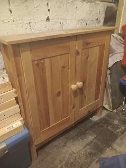 Photo of free Slimline pine storage cupboard (HR1) #1