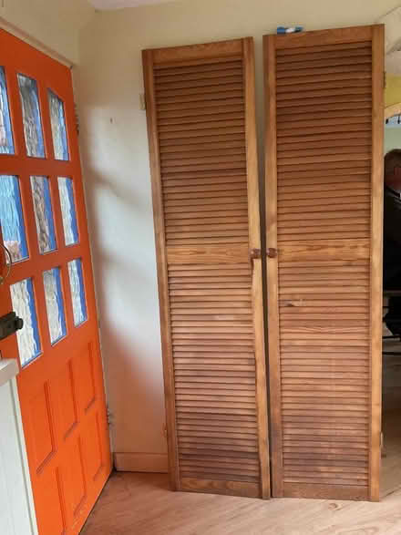 Photo of free 2 Wooden louvre doors 194 * 46 cm (Eversley RG40) #1