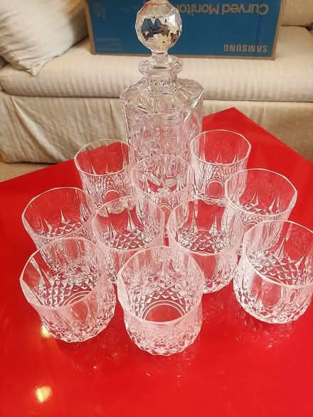 Photo of free Glass Tumblers and Decanter (Bramley) #1