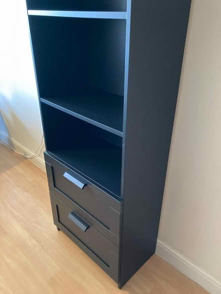 Photo of free Black-brown Bookcase w shelves & drawers, IKEA Brimnes (Balham SW17) #4