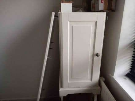 Photo of free White Table with leg storage unit (Cheltenham) #1
