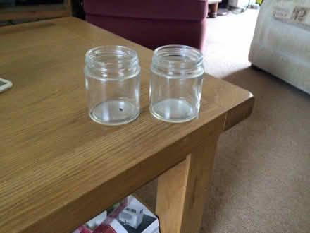 Photo of free About 50 small jars, no lids. (Woodmancote GL52) #1