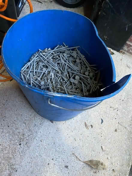 Photo of free Large tub of nails (Chapeltown S35) #1