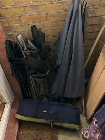 Photo of free Tent, camp chairs, garden umbrella (Preston Park BN1) #1