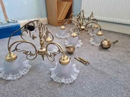 Photo of free 2 golden chandeliers (LU6 North Dunstable) #2